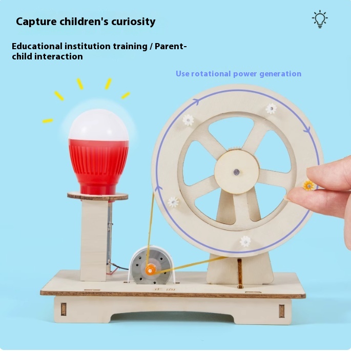 Science Project Kit - DIY Wooden Hand Generator Kids Science