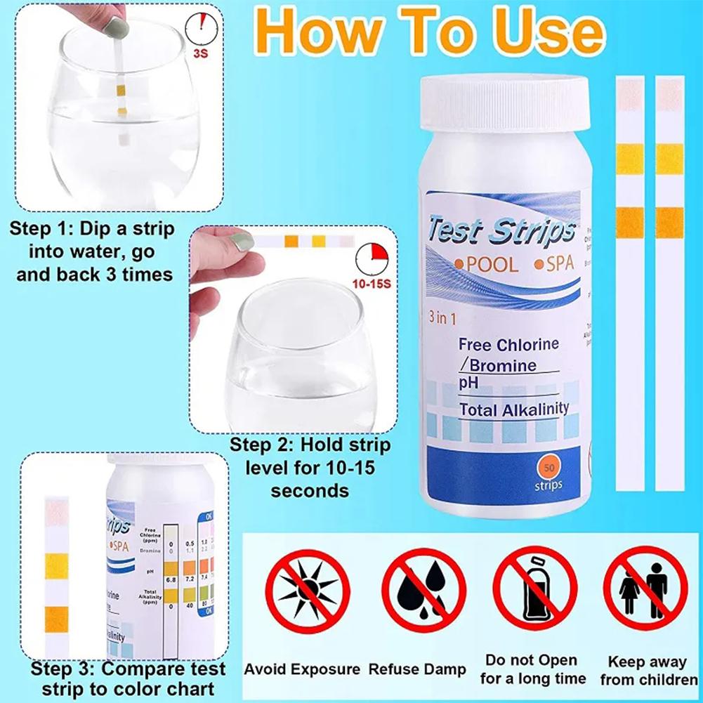 50pcs Chlorine PH Test Strips  - Ph Strip Test 리뷰 및 가격