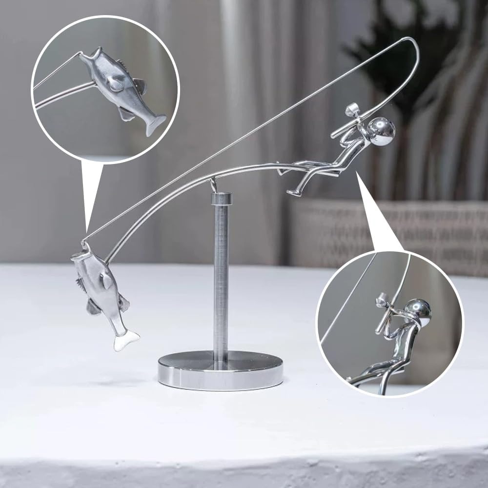 Handmade Kinetic Fishing Sculp - Newton Cradle Large 리뷰 및 가격