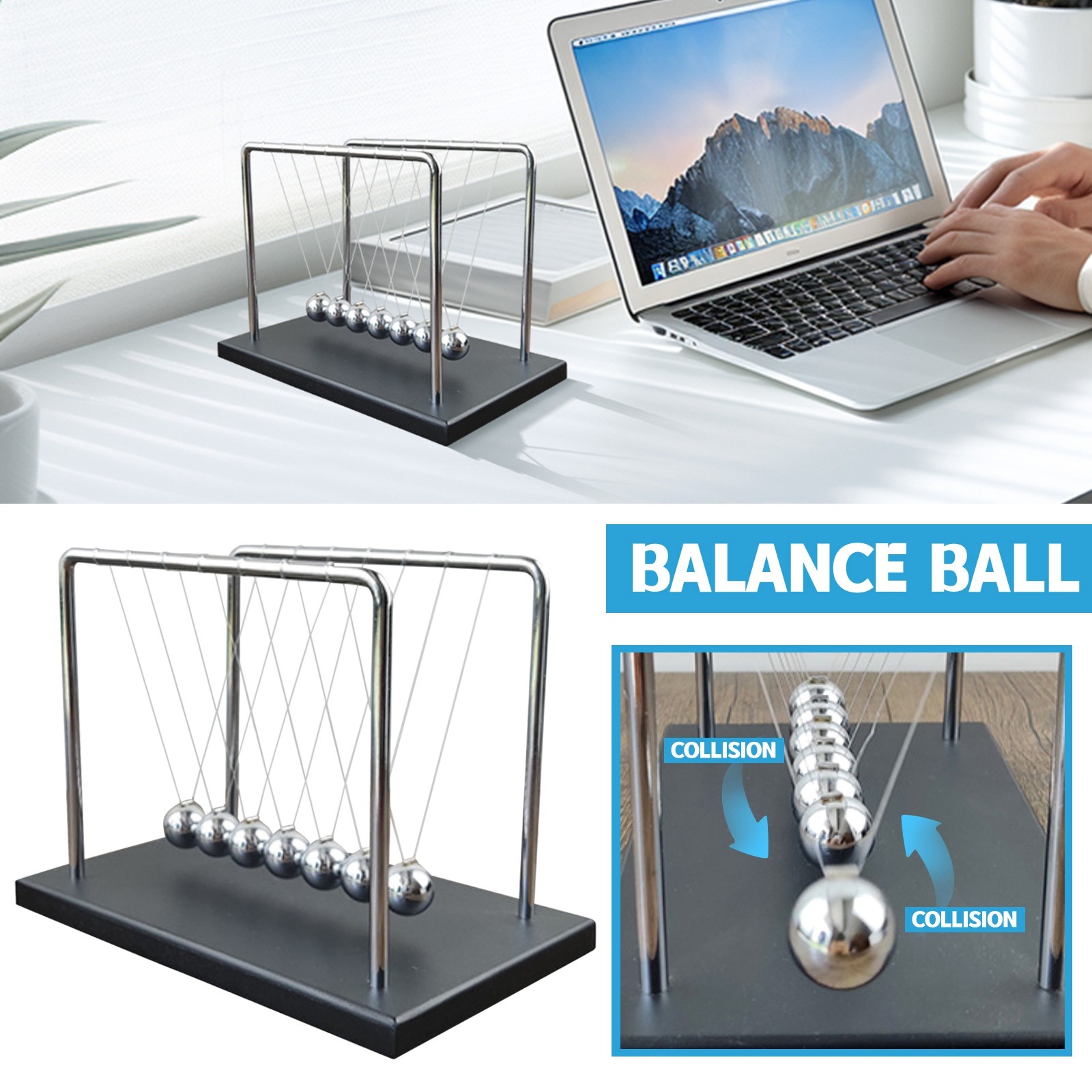 7 Balls Mechanic Curve Newton  - Newton Cradle Large 리뷰 및 가격