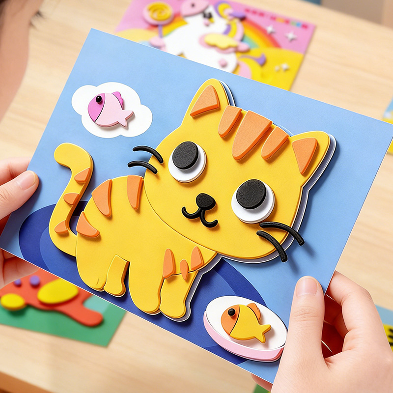 Children's 3D Stickers, 10 Ran - Science Project Diy 리뷰 및 가격