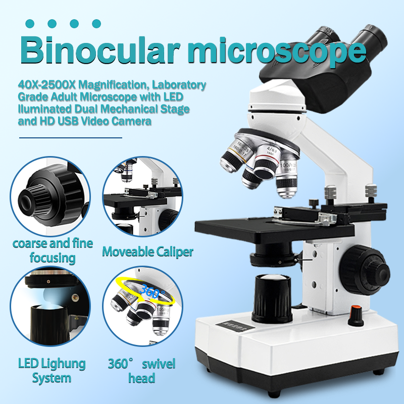 Compound Microscope,40X-2500X, - Microscope Compound 40X 리뷰 및 가격