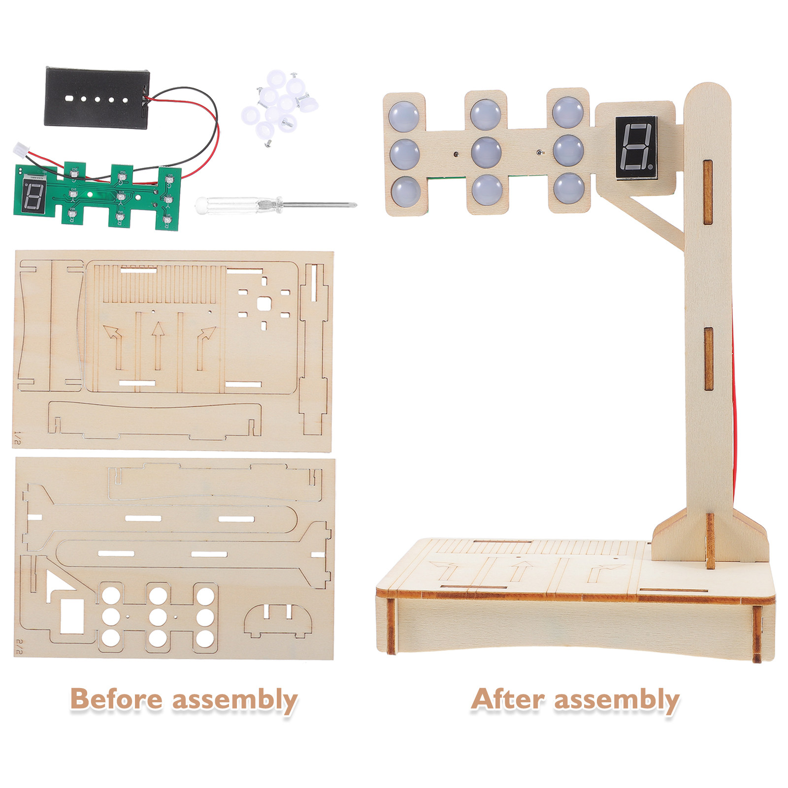 1Set Traffic Signal DIY Kit Ed - Science Project Kit 리뷰 및 가격