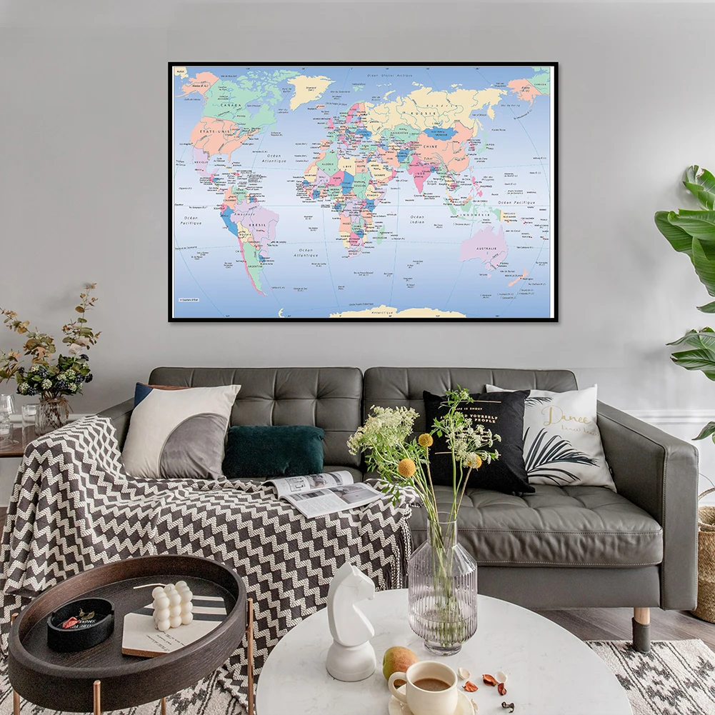 Unframed World Map French Lang - Star Map Poster 리뷰 및 가격