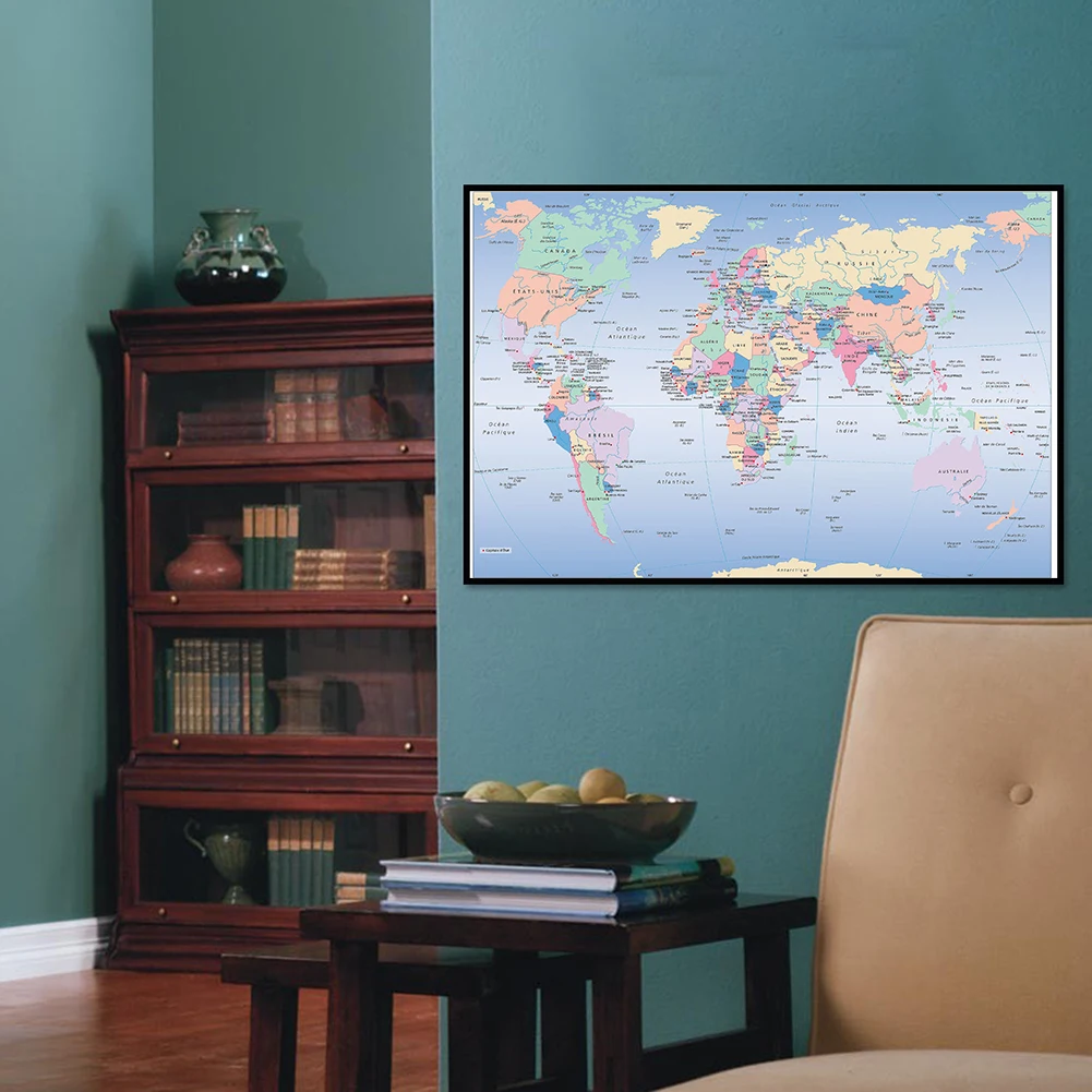 Unframed World Map French Lang - Star Map Poster 리뷰 및 가격