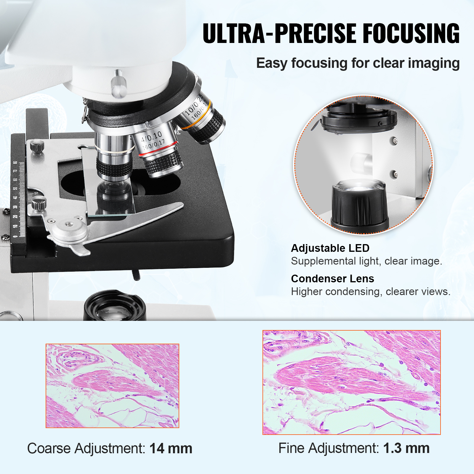 VEVOR Compound Trinocular Micr - Microscope Compound 40X 리뷰 및 가격