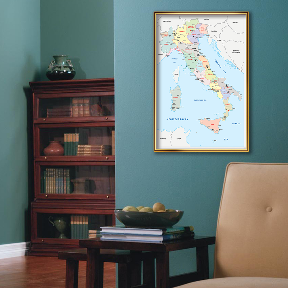 42*59cm In Italian Political M - Star Map Poster 리뷰 및 가격