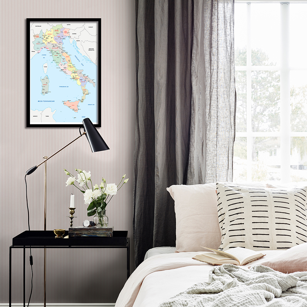 42*59cm In Italian Political M - Star Map Poster 리뷰 및 가격