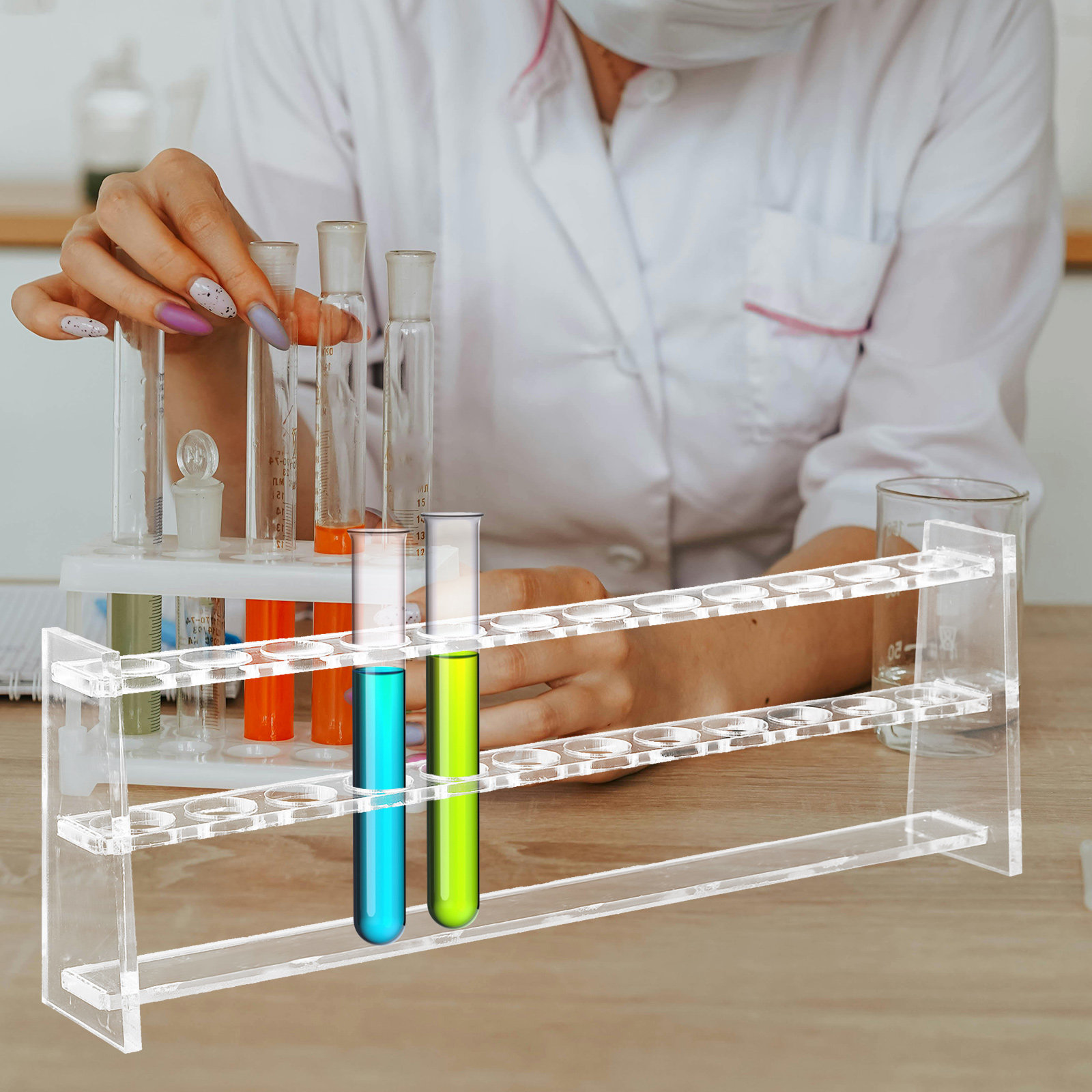 Test Tube Rack Acrylic Transpa - Science Experiment 리뷰 및 가격
