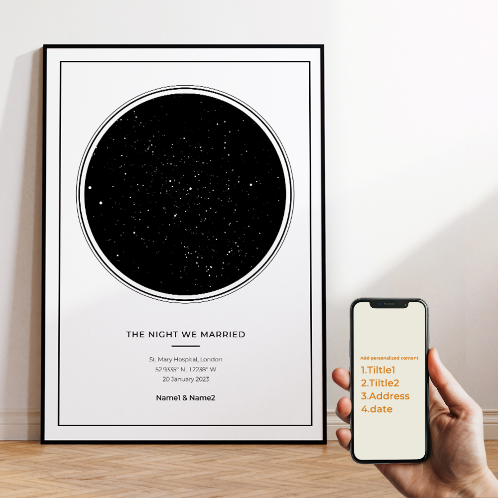 Modern Custom Personalized Nig - Star Map Poster 리뷰 및 가격