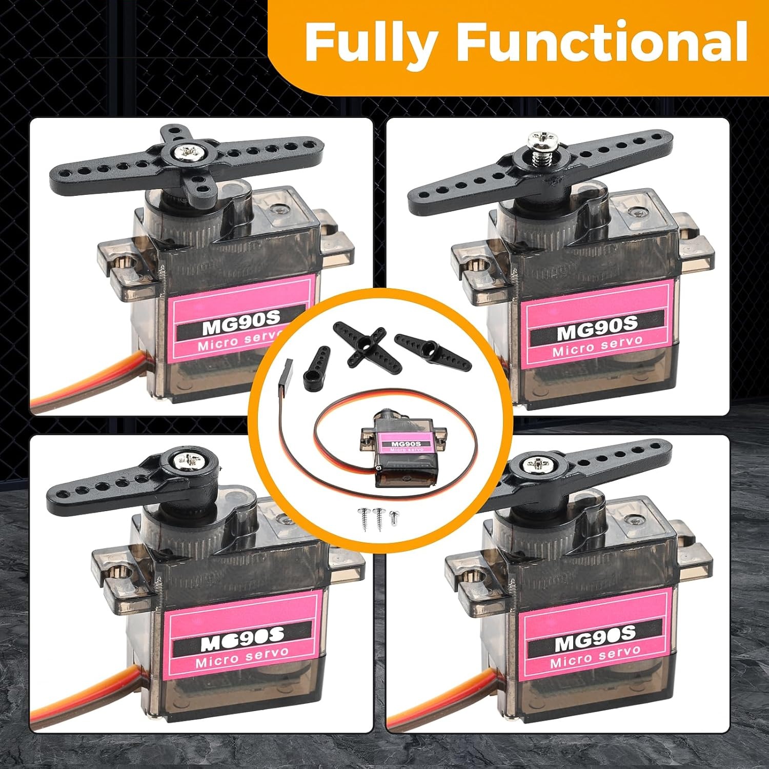 4pcs Micro Servo Metal Gear 90 - Robot Arm Motor 리뷰 및 가격
