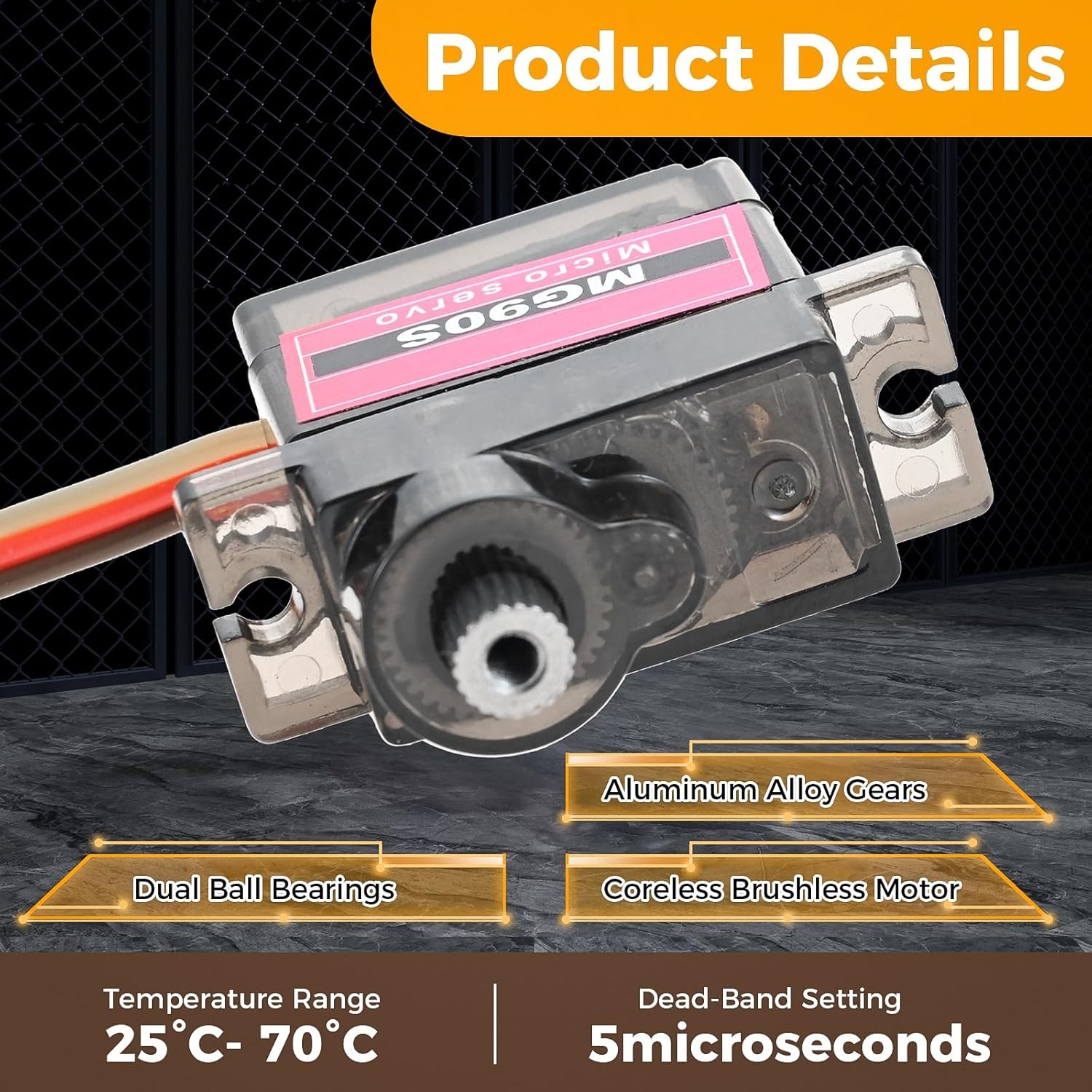 4pcs Micro Servo Metal Gear 90 - Robot Arm Motor 리뷰 및 가격