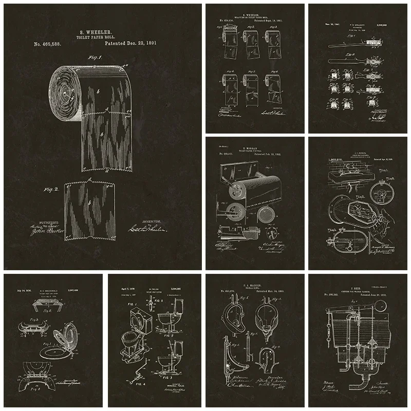 Modern Toilet Paper Blueprint  - Star Map Poster 리뷰 및 가격