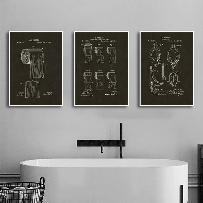 Modern Toilet Paper Blueprint  - Star Map Poster 리뷰 및 가격
